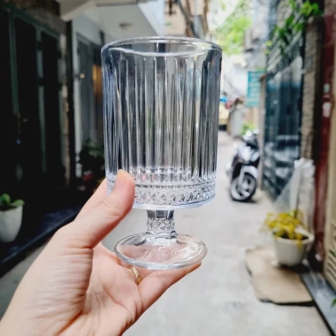 Lọ bình hoa thủy tinh dáng ly có chân - decor tiệc xinh xắn, giảm giá 49.500đ 7