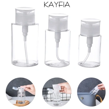 Lọ Chiết Dung Dịch Tẩy Trang Toner Nút Nhấn 120‑300ml - Chai Chiết Mỹ Phẩm KAYFIA Giá 16.000₫