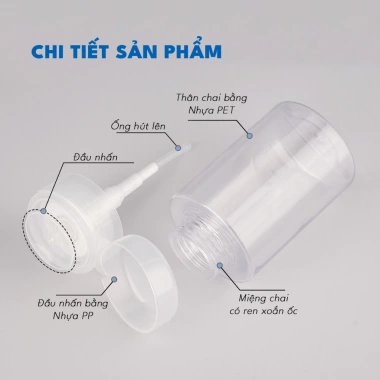 Lọ Chiết Dung Dịch Tẩy Trang Toner Nút Nhấn 120‑300ml - Chai Chiết Mỹ Phẩm KAYFIA Giá 16.000₫