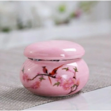 Lọ chiết mỹ phẩm gốm sứ 10g in hoa - Đựng mỹ phẩm sang trọng, chỉ 22.000đ