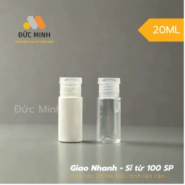 Lọ chiết nắp bật 5‑20‑50‑100ml PET, chai nhựa triết mỹ phẩm, đựng toner tẩy trang 2.5k