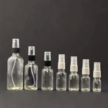 Lọ chiết tinh dầu thủy tinh nắp xịt phun sương trắng đen 5-100ml Giá 3.000 VND 4