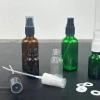 Lọ chiết tinh dầu thủy tinh nắp xịt phun sương trắng đen 5-100ml Giá 3.000 VND 10