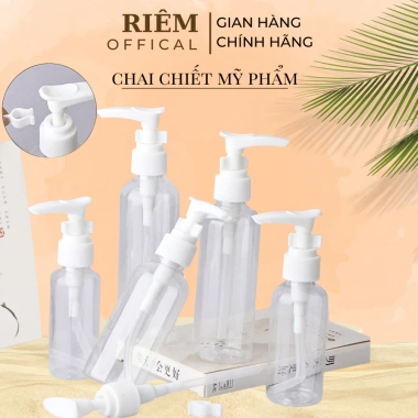 Lọ chiết vòi nhấn RIEM - chai nhựa tiện cho sữa rửa mặt, dầu gội, giá 9.500 VND