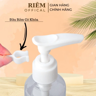 Lọ chiết vòi nhấn RIEM - chai nhựa tiện cho sữa rửa mặt, dầu gội, giá 9.500 VND