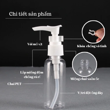 Lọ chiết vòi nhấn RIEM - chai nhựa tiện cho sữa rửa mặt, dầu gội, giá 9.500 VND