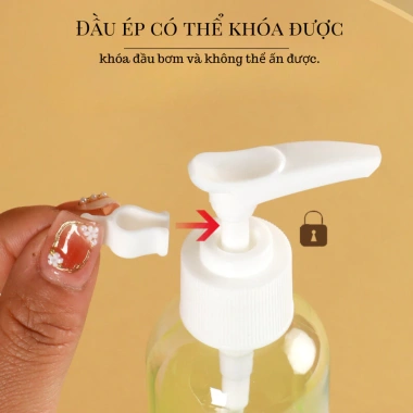Lọ chiết vòi nhấn RIEM - chai nhựa tiện cho sữa rửa mặt, dầu gội, giá 9.500 VND