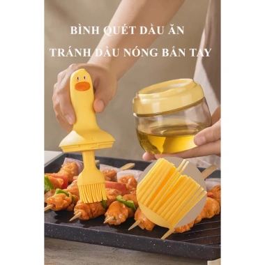 Lọ đựng dầu ăn kèm cọ silicon hình gấu dễ thương, tiết kiệm, chống rò rỉ – Giá 42.799₫ 3