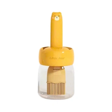 Lọ đựng dầu ăn kèm cọ silicon hình gấu dễ thương, tiết kiệm, chống rò rỉ – Giá 42.799₫ 9