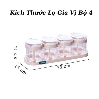 Lọ đựng gia vị 2-4 lọ sẵn hàng - Tiện lợi, chắc chắn, bền đẹp cho mọi gia đình 4