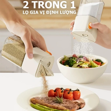 Lọ Đựng Gia Vị Thủy Tinh 200ml Nút Nhấn – Bảo Quản Tươi Ngon Cho Nhà Bếp