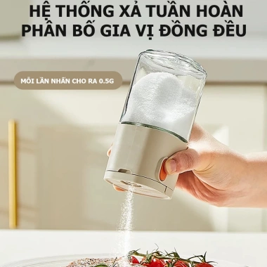 Lọ Đựng Gia Vị Thủy Tinh 200ml Nút Nhấn – Bảo Quản Tươi Ngon Cho Nhà Bếp