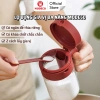 Lọ Đựng Gia Vị Thuỷ Tinh Boro Chống Vỡ Modeco - Hộp Thìa Ngăn Riêng, Chống ẩm, Nắp Khóa