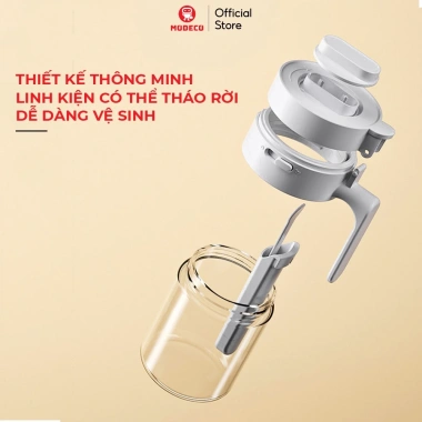 Lọ Đựng Gia Vị Thuỷ Tinh Boro Chống Vỡ Modeco - Hộp Thìa Ngăn Riêng, Chống ẩm, Nắp Khóa 7