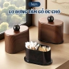 Lọ Đựng Tăm Gỗ Óc Chó Cao Cấp, Hộp Tăm Bông Vintage Trang Trí Bàn Phòng Khách và Bàn Trang Điểm, Giá ưu đãi 74.000 VND