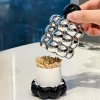 Lọ Đựng Tăm Nắp Mạ Bạc Cao Cấp - Hộp Tăm Bông Sang Trọng, Trang Trí Bàn Ăn, Giá 59.000₫ 2