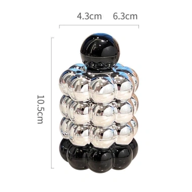 Lọ Đựng Tăm Nắp Mạ Bạc Sang Trọng - Hộp Tăm Bông Nhựa Cao Cấp, Decor Bàn Ăn và Phòng Khách, Giá 59.000đ