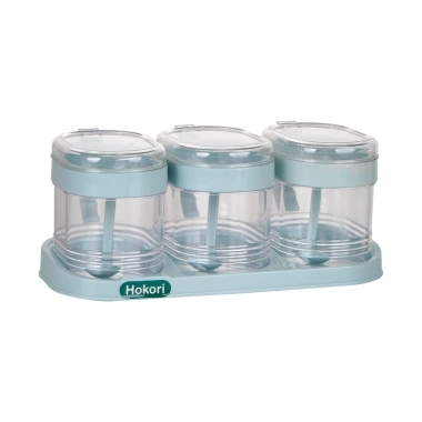 Lọ gia vị bộ 3 Hokori nhựa Việt Nhật cao cấp sang trọng, tiện ích cho bột canh, mỳ chính, hạt nêm - giá chỉ 35.994 VND 2