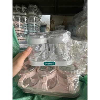 Lọ gia vị bộ 3 Hokori nhựa Việt Nhật cao cấp sang trọng, tiện ích cho bột canh, mỳ chính, hạt nêm - giá chỉ 35.994 VND 4