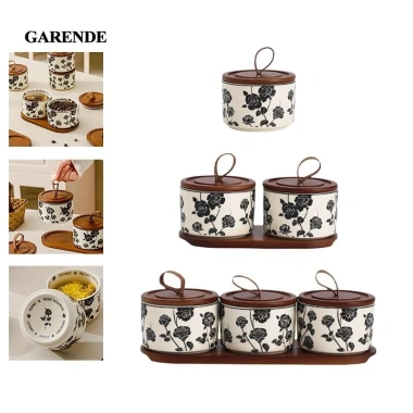 Lọ gốm Garende - Bình đựng thực phẩm, hộp đựng thức ăn trang trí cho bàn bếp, kẹo bánh quy 4 Lọ gốm Garende - Bình đựng thực phẩm, hộp đựng thức ăn trang trí cho bàn bếp, kẹo bánh quy 4