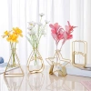 Lọ Hoa Decor Kim Loại Mạ Vàng LOVE - Bình Thủy Tinh Trang Bàn Phòng Khách 83.000