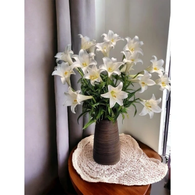 Lọ hoa Đu Đủ men mộc cao 19-30cm - Gốm Bát Tràng, giảm giá 65k, trang trí 5