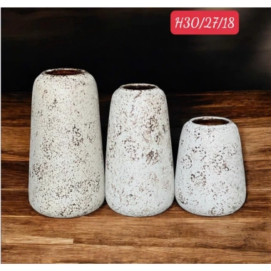 Lọ hoa Đu Đủ men mộc cao 19-30cm - Gốm Bát Tràng, giảm giá 65k, trang trí 9