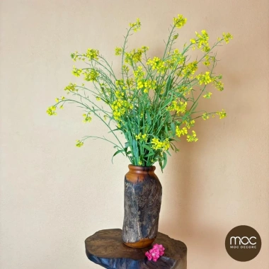 Lọ Hoa gỗ Lũa Decore - Bình hoa gỗ tự nhiên, phụ kiện trang trí, phù hợp home stay, nhà hàng, quán cafe, giảm giá 129.000đ