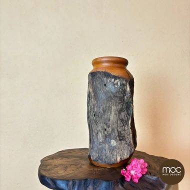 Lọ Hoa gỗ Lũa Decore - Bình hoa gỗ tự nhiên, phụ kiện trang trí, phù hợp home stay, nhà hàng, quán cafe, giảm giá 129.000đ