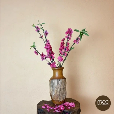 Lọ Hoa gỗ Lũa Decore - Bình hoa gỗ tự nhiên, phụ kiện trang trí, phù hợp home stay, nhà hàng, quán cafe, giảm giá 129.000đ