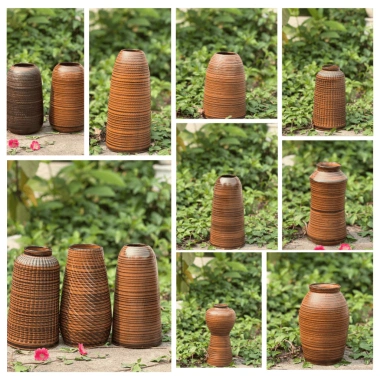 Lo hoa gốm Bát Tràng men cao cấp - dễ cắm, decor phòng khách sang trọng, giảm 22%