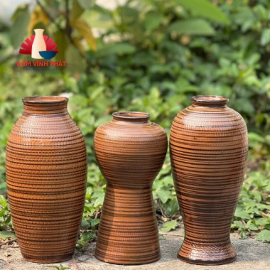 Lo hoa gốm Bát Tràng men cao cấp - dễ cắm, decor phòng khách sang trọng, giảm 22%
