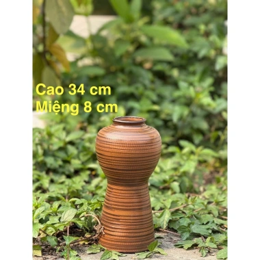 Lo hoa gốm Bát Tràng men cao cấp - dễ cắm, decor phòng khách sang trọng, giảm 22%