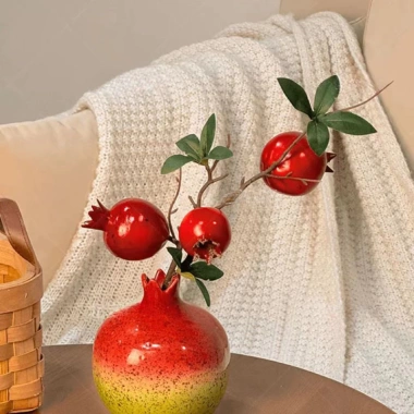 Lọ hoa gốm sứ bầu tròn hình hoa quả - Trang trí nhà cửa, chiêu tài, giảm giá 129k