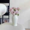 Lọ hoa nhựa TRẮNG MIỆNG BÈO C532-2 giả gốm phong cách Bắc Âu decor bàn làm việc, văn phòng xinh 2
