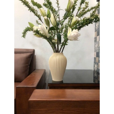 Lọ hoa nhựa vân xoắn decor phong cách tối giản, trang trí bàn, phòng khách, giá 59.000 VND