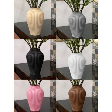 Lọ hoa nhựa vân xoắn decor phong cách tối giản, trang trí bàn, phòng khách, giá 59.000 VND