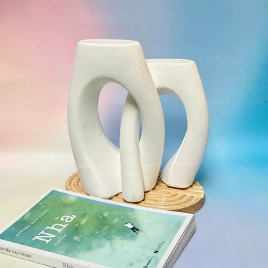 Lọ hoa thạch cao ghép decor - Chụp ảnh sản phẩm, trang trí nhà cửa, chỉ 25.000₫ 8
