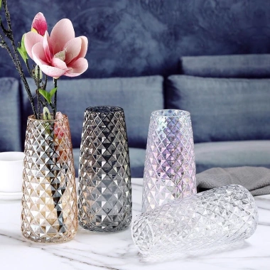 Lọ hoa thủy tinh cao cấp vằn kim cương độc đáo 22cm - Giá chỉ 109.000₫ 7