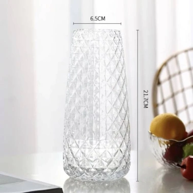 Lọ hoa thủy tinh cao cấp vằn kim cương độc đáo 22cm - Giá chỉ 109.000₫ 9
