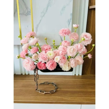 Lọ Hoa Thủy Tinh Decor Hình Chai - Bình Hoa Đáo Kèm Dây Xích, Giá Ưu Đãi 125k 6