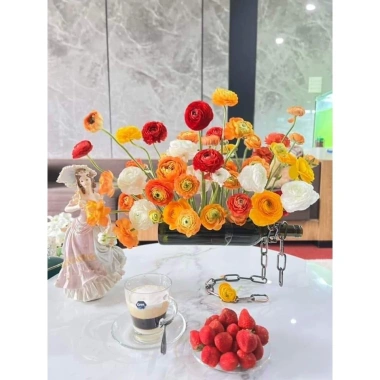 Lọ Hoa Thủy Tinh Decor Hình Chai - Bình Hoa Đáo Kèm Dây Xích, Giá Ưu Đãi 125k 7