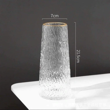 Lọ hoa thủy tinh hổ phách 20-25cm - Bình trang trí nhà cửa sang trọng, chỉ 39.102₫