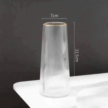 Lọ hoa thủy tinh hổ phách 20-25cm - Bình trang trí nhà cửa sang trọng, chỉ 39.102₫