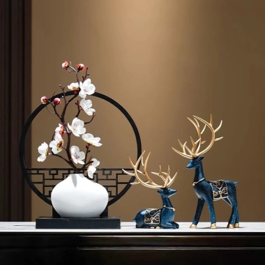 Lọ hoa trang trí Trung Quốc phong cách Zen - Đẹp cho phòng khách, bàn cà phê, tủ TV, kệ sách - Giá ưu đãi 230k
