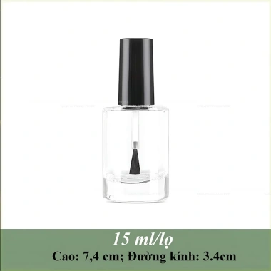 Lọ không 15ml thủy tinh nhỏ - Chai rỗng cọ chiết gel, nước mềm da, 7.900 VND
