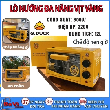 Lò nướng mini Vịt vàng G.DUCK 12L 800W - Nướng bánh mì, thịt nhanh, phù hợp gia đình nhỏ - Giá chỉ 339.000 VND Lò nướng mini Vịt vàng G.DUCK 12L 800W - Nướng bánh mì, thịt nhanh, phù hợp gia đình nhỏ - Giá chỉ 339.000 VND