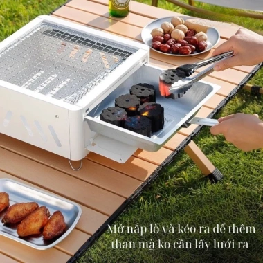 Lò nướng than không khói di động chịu nhiệt Dã ngoại cắm trại giá 330.264 VND 3