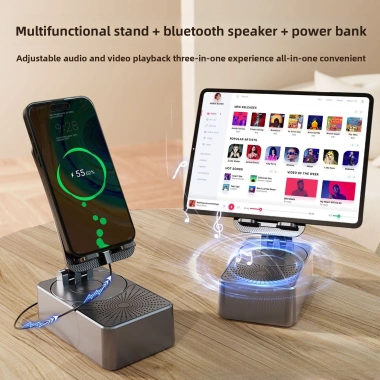 Loa Bluetooth 3 trong 1 - Giá đỡ điện thoại, Sạc xoay đa năng, Hỗ trợ livestream, Giá 128.700đ 5