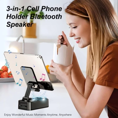 Loa Bluetooth 3 trong 1 pin dự phòng, giá đỡ điện thoại chống trượt gập gọn - 123.500₫ 2